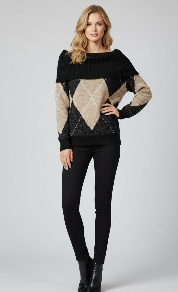 Pull tendance col bardot